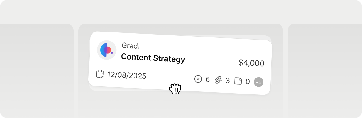 Illustration of Capsule CRM sales pipeline kanban board
