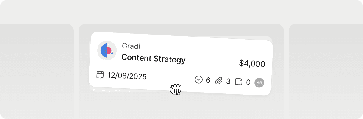 Illustration du tableau kanban du pipeline de vente de Capsule CRM