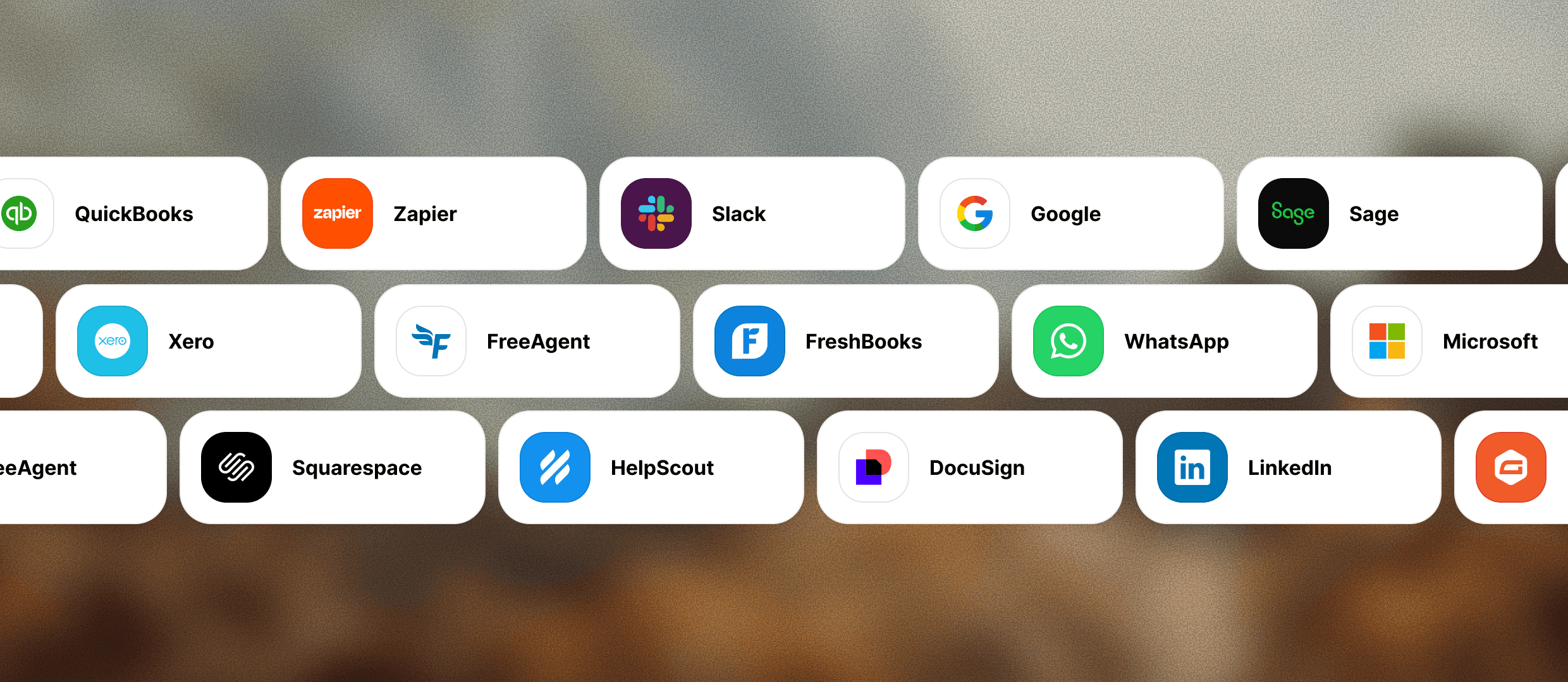 Integraciones de Capsule CRM, incluyendo Zapier, Google, Xero, WhatsApp y más