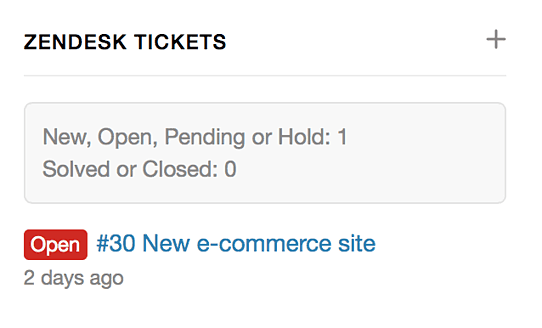 Aparato de Zendesk mostrando tickets abiertos