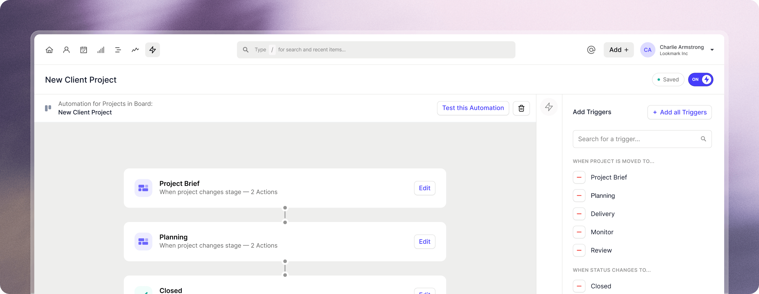 New client automation in Capsule