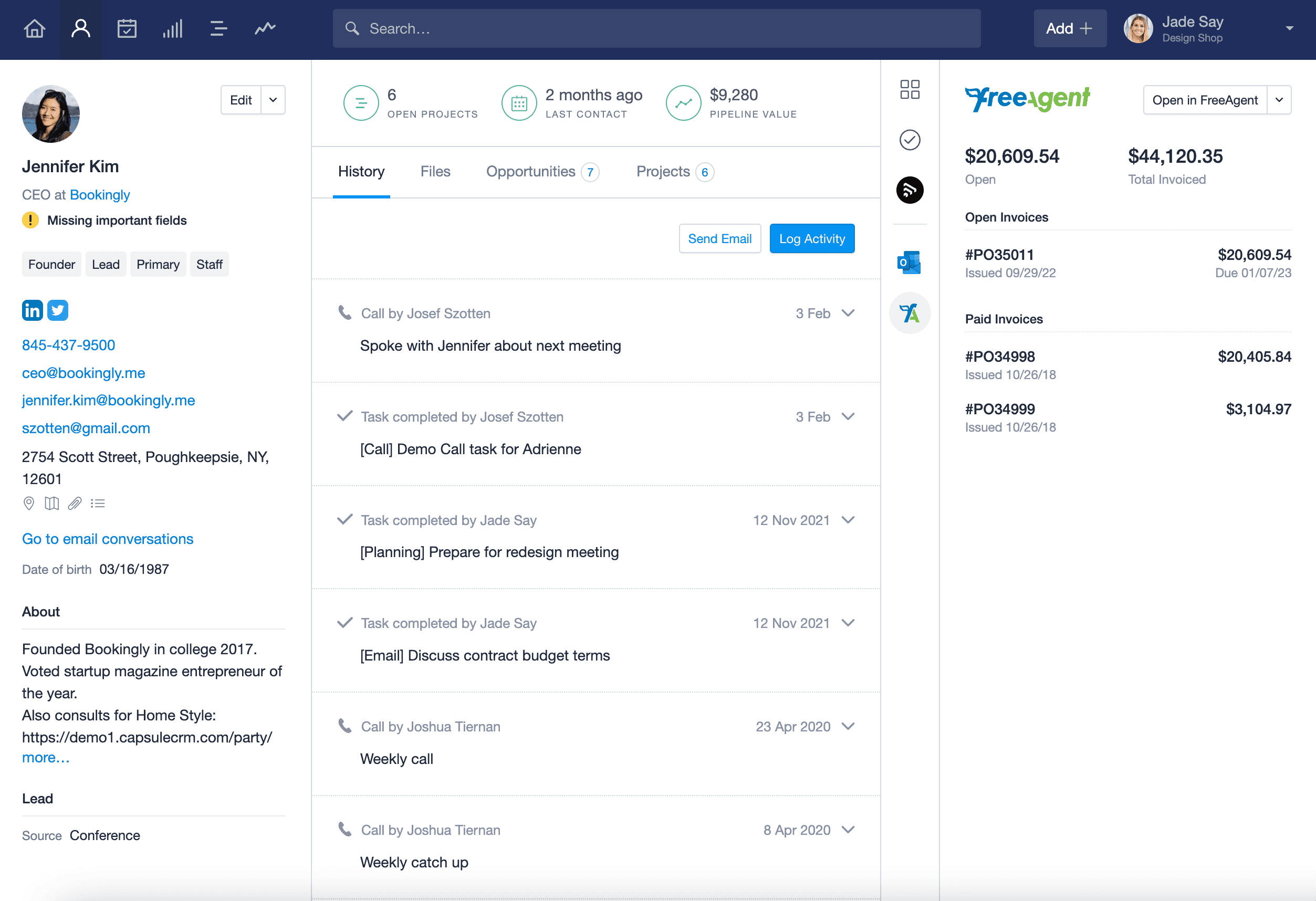 Liste des factures mettant en évidence les factures en retard