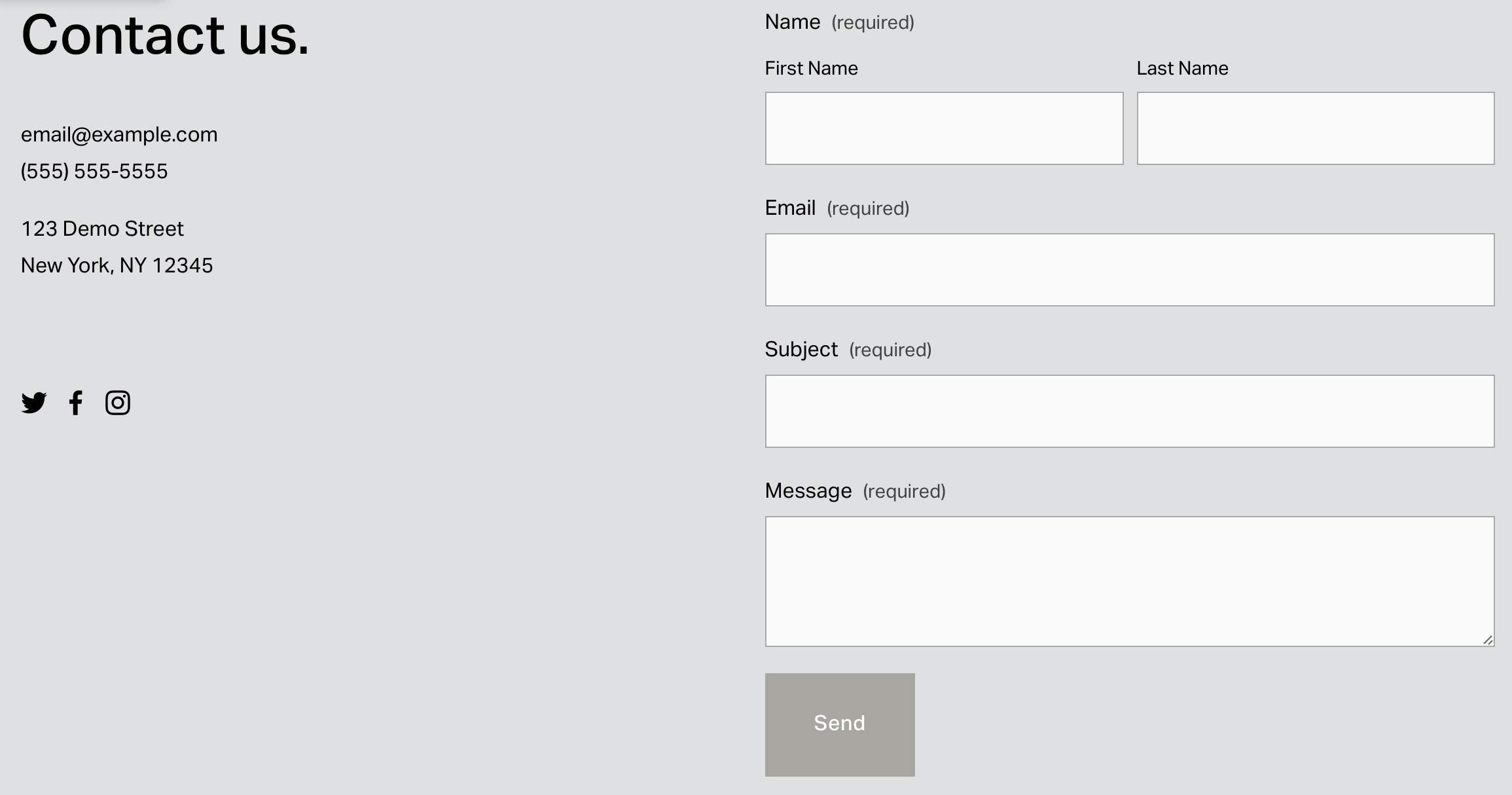 Formulario de contacto en Squarespace