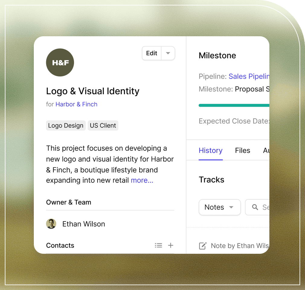 Find all your contact details in a clean and clear layout with Capsule CRM for small businesses.