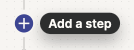 showing the add step button in zapier