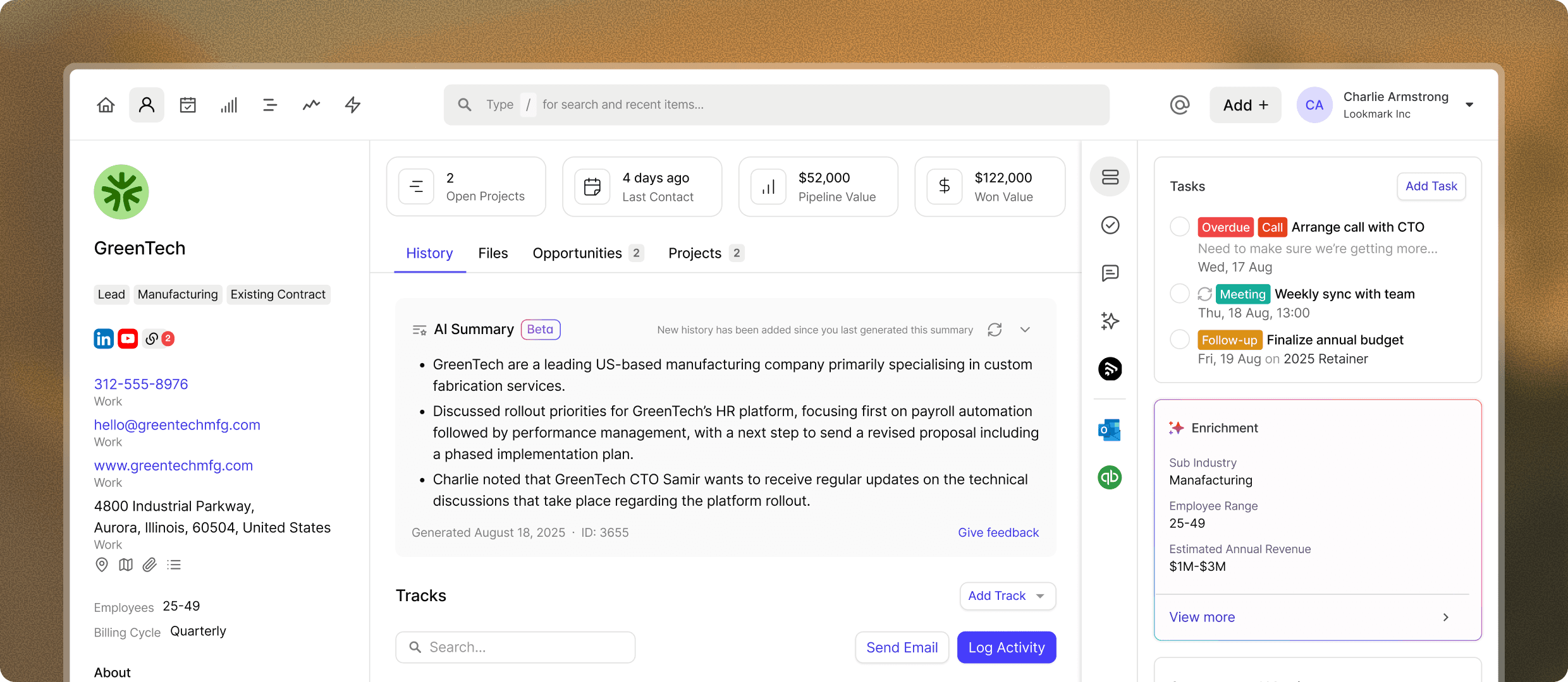 Capsule CRM's AI Summaries Feature