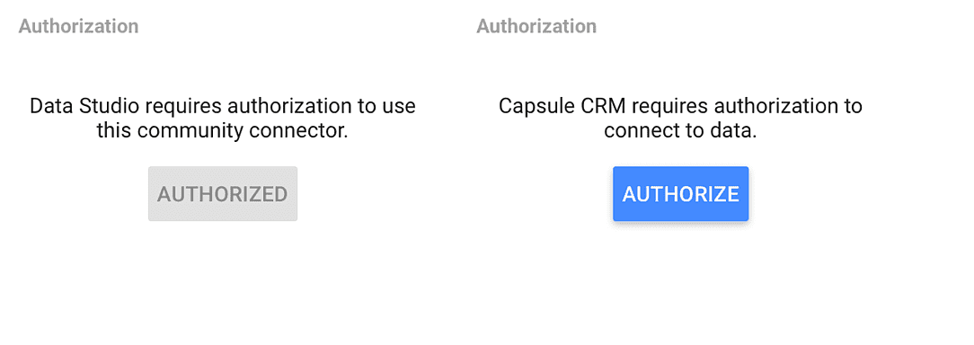 Botão Autorizar do CRM do Capsule