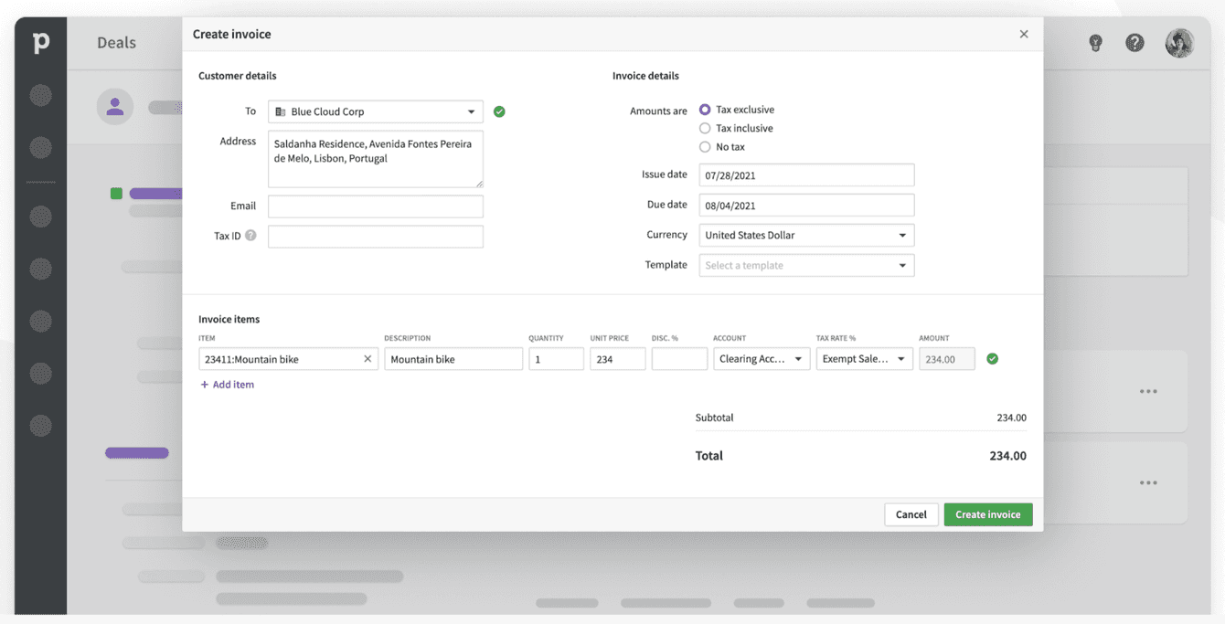 La integración de Pipedrive con Xero