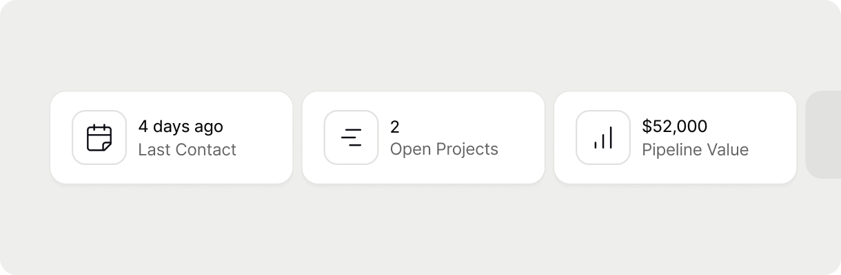Illustration of Capsule CRM contact record
