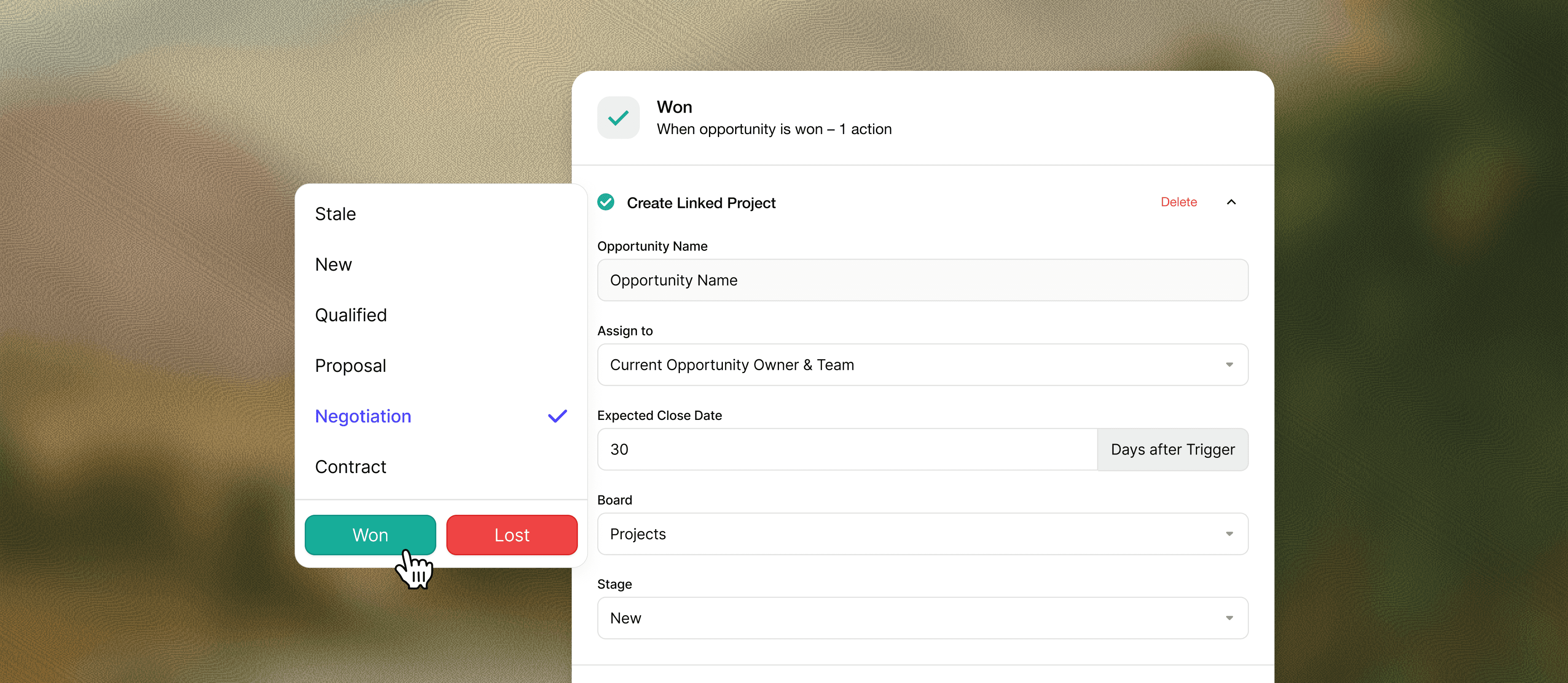 Seal the deal. Deliver immediately.